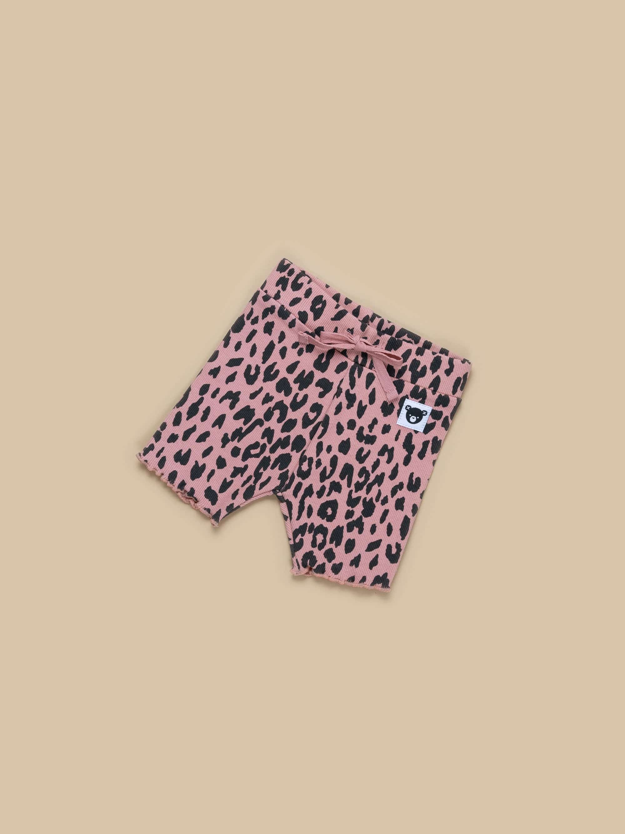 Leopard Rib Short- Dusty Rose