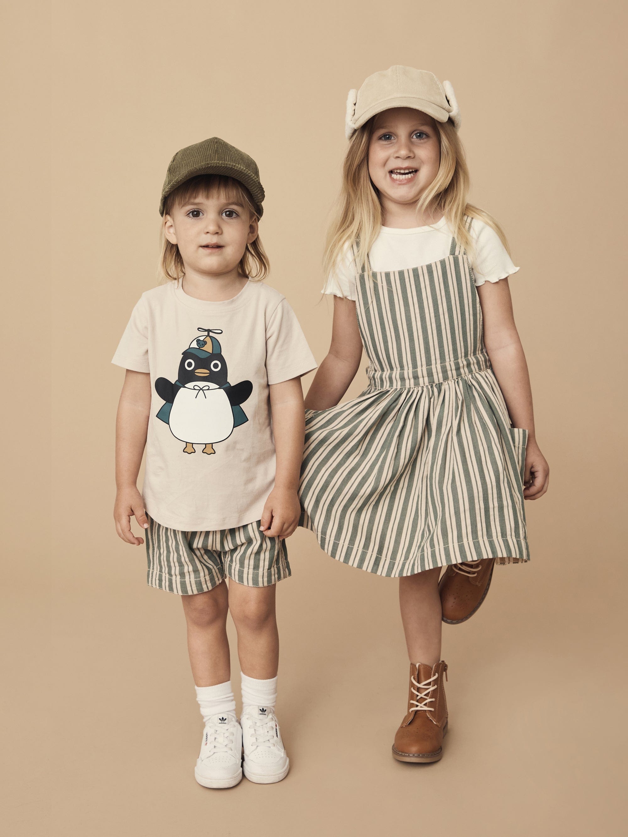 Stripe Reversible Short - Light Spruce + Amber Stripe