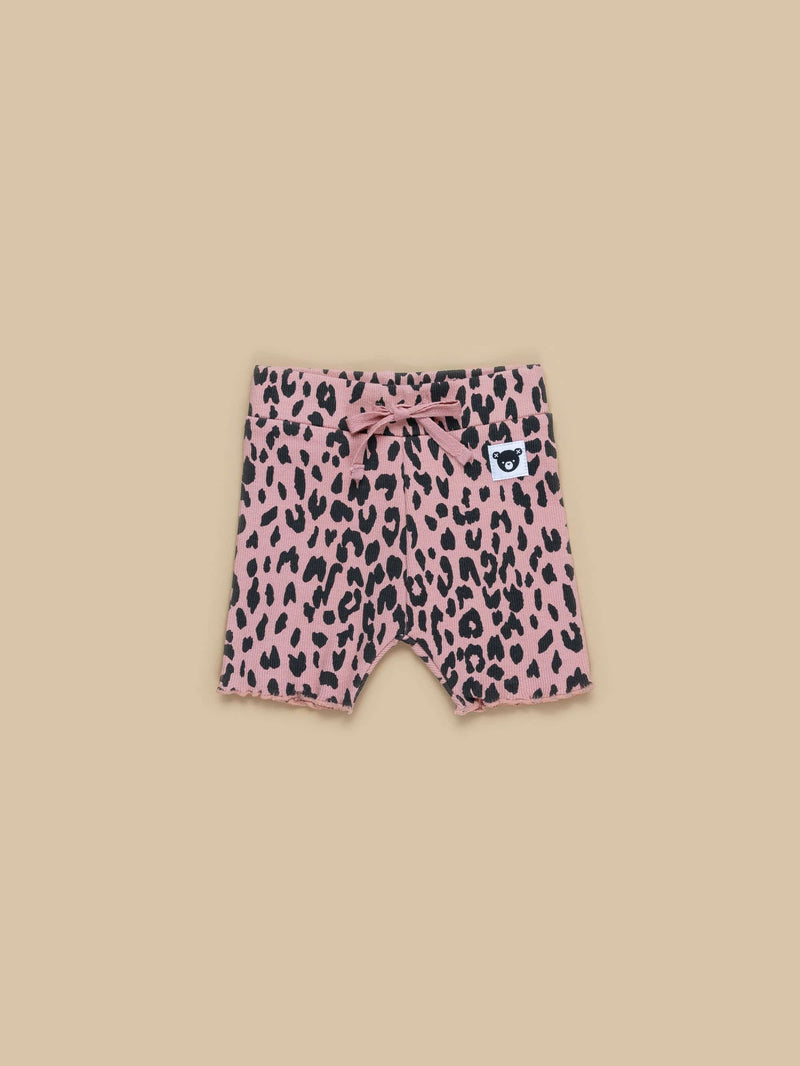 Leopard Rib Short- Dusty Rose