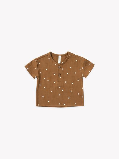 Woven Henry Top Walnut