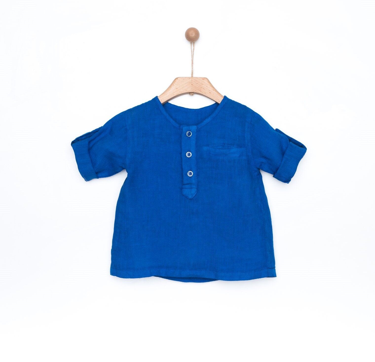 Linen Tunic - Neptune Blue