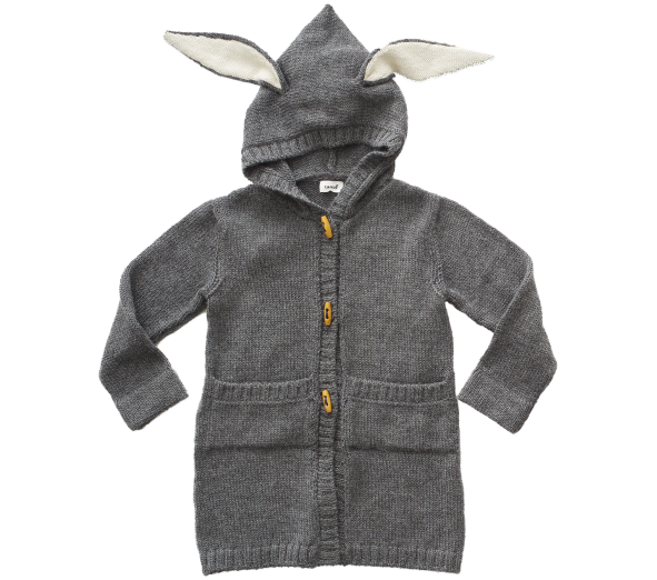 TOGGLE SWEATER BUNNY DARK GREY