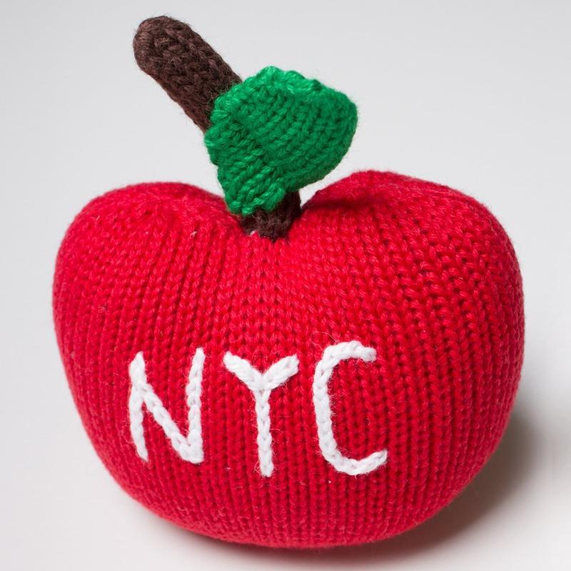 Big Apple Rattle - Organic Baby Toy
