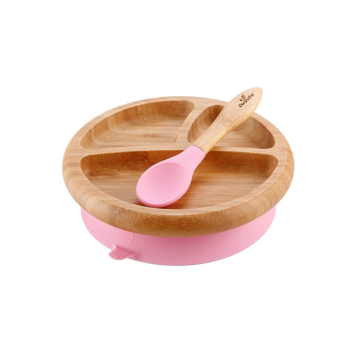 Baby Bamboo Stay Put Suction Plate + Spoon