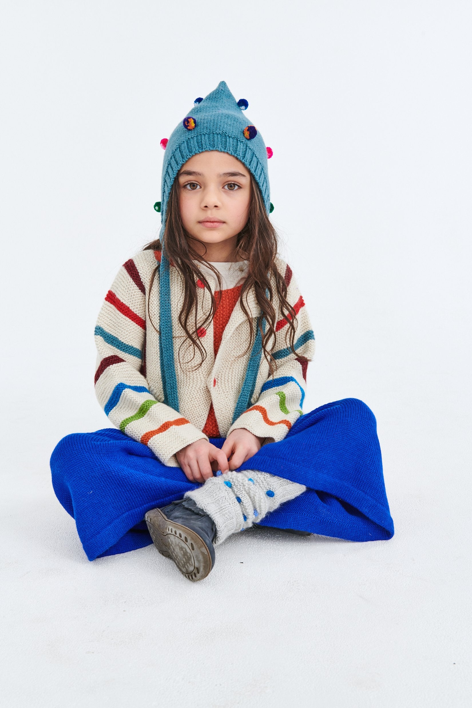 Alpaca Pom Bonnet: Teal