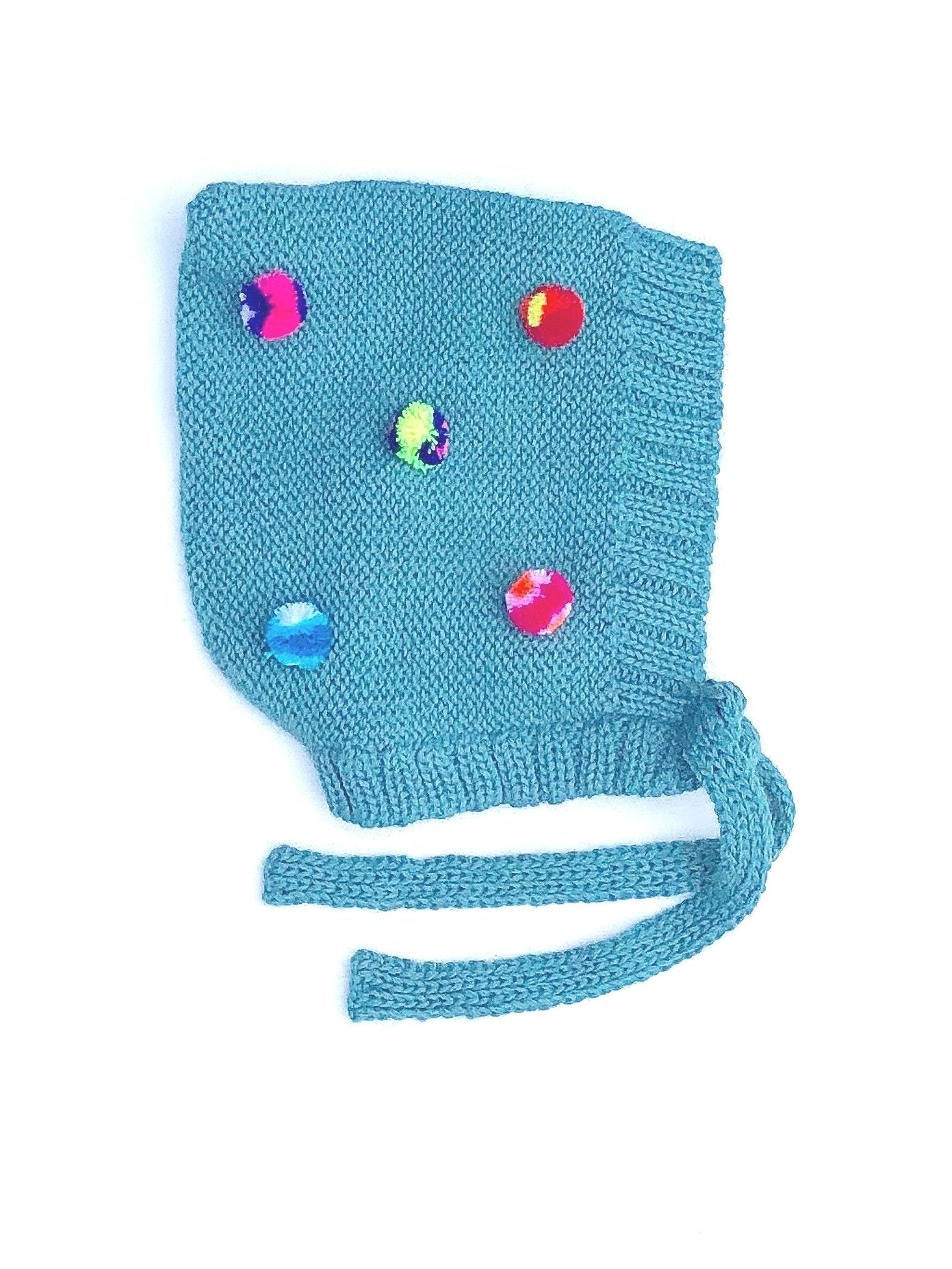 Alpaca Pom Bonnet: Teal