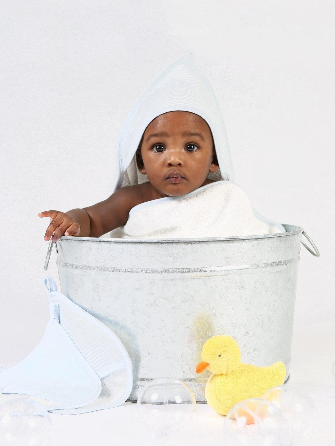 Deluxe Hooded Towel - Blue Stripe