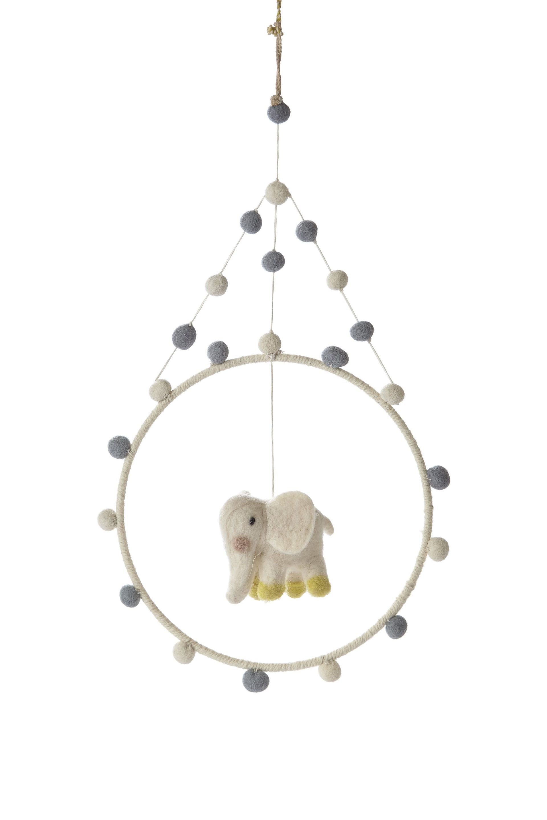 Elephant Mini Hoop Mobile