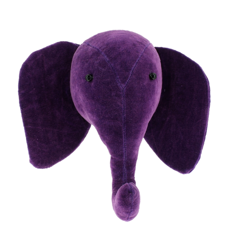 Purple stuffed elephant sales