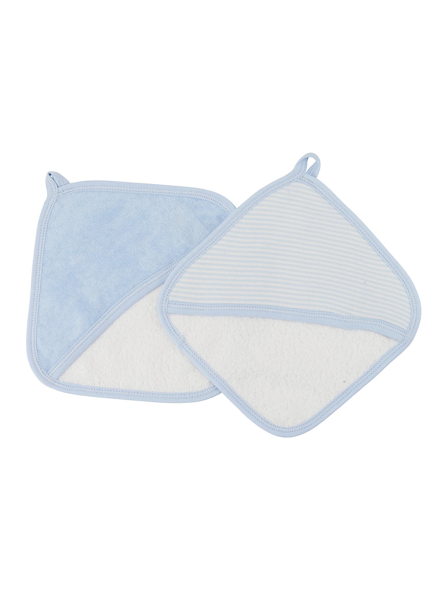 Wash Mitt Set - Blue Stripe