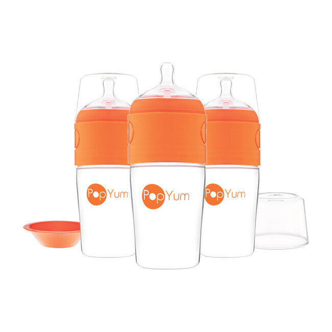 PopYum 9 oz. 3-Pack Anti-Colic Formula Making Baby Bottle