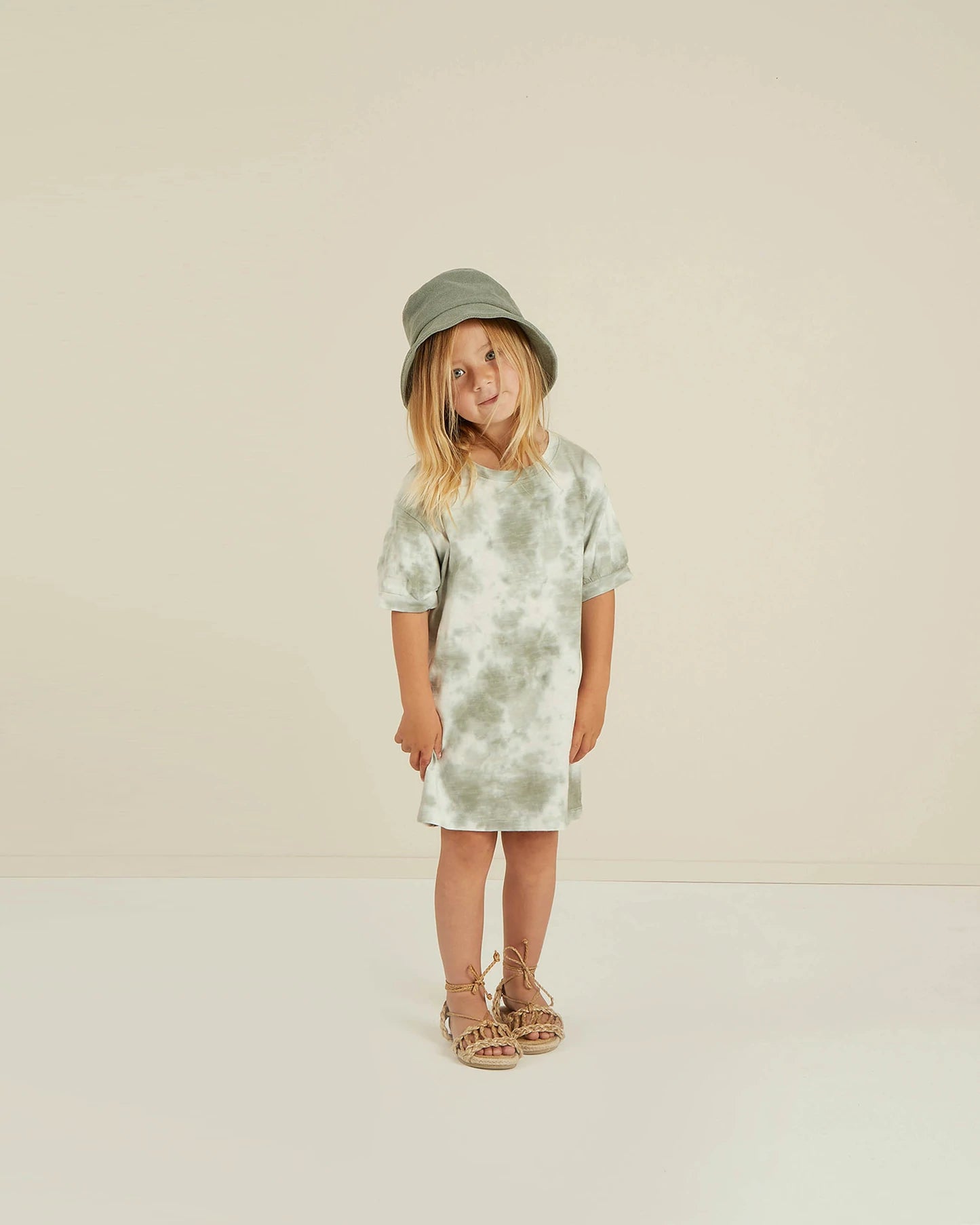 Jersey Shirt Dress | Aqua Tie Dye