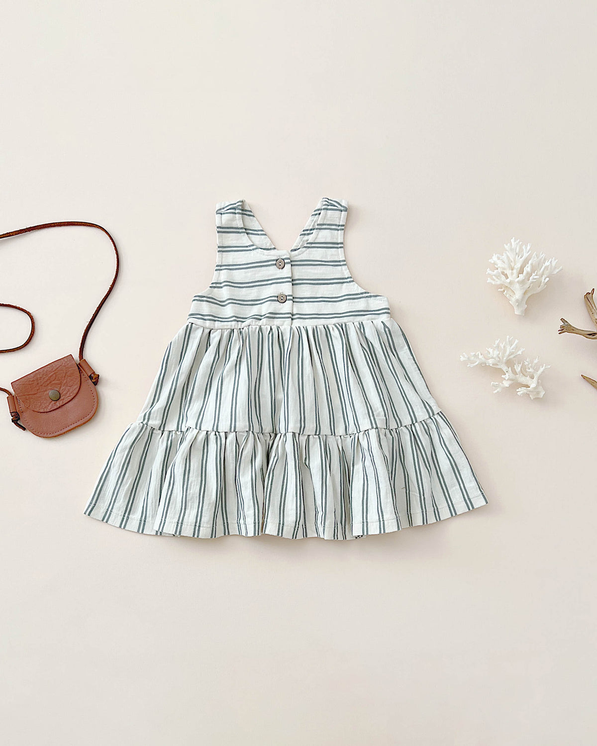 Ruby Swing Dress, Aqua Stripe