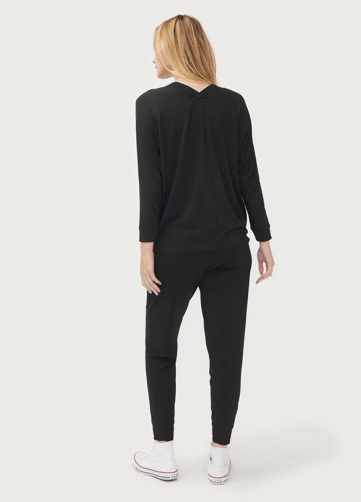 HATCH Visitor Top and Over Under Easy Pant, worn, back