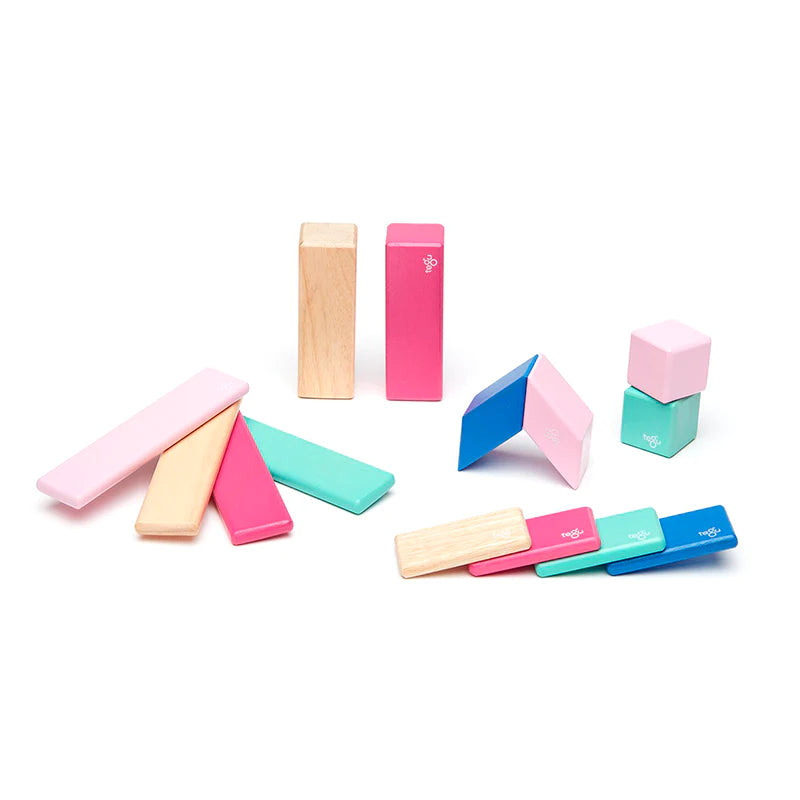 14 Piece Magnetic Wooden Block Set: Blossom