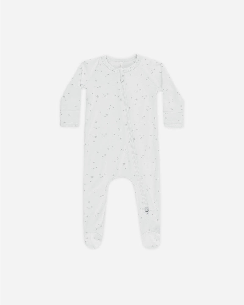 Modal Zip Footie - Stars, Fog