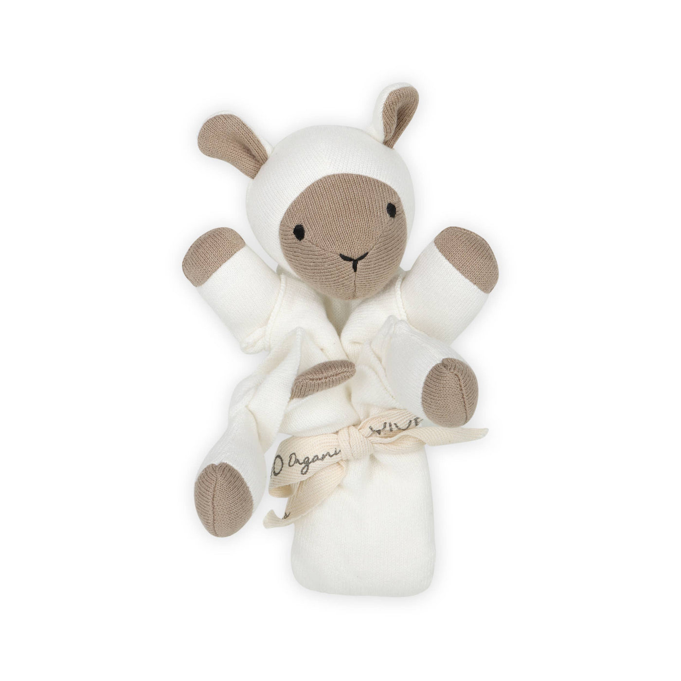 Lamb - Organic Baby Lovey Security Blanket Cuddle Cloth
