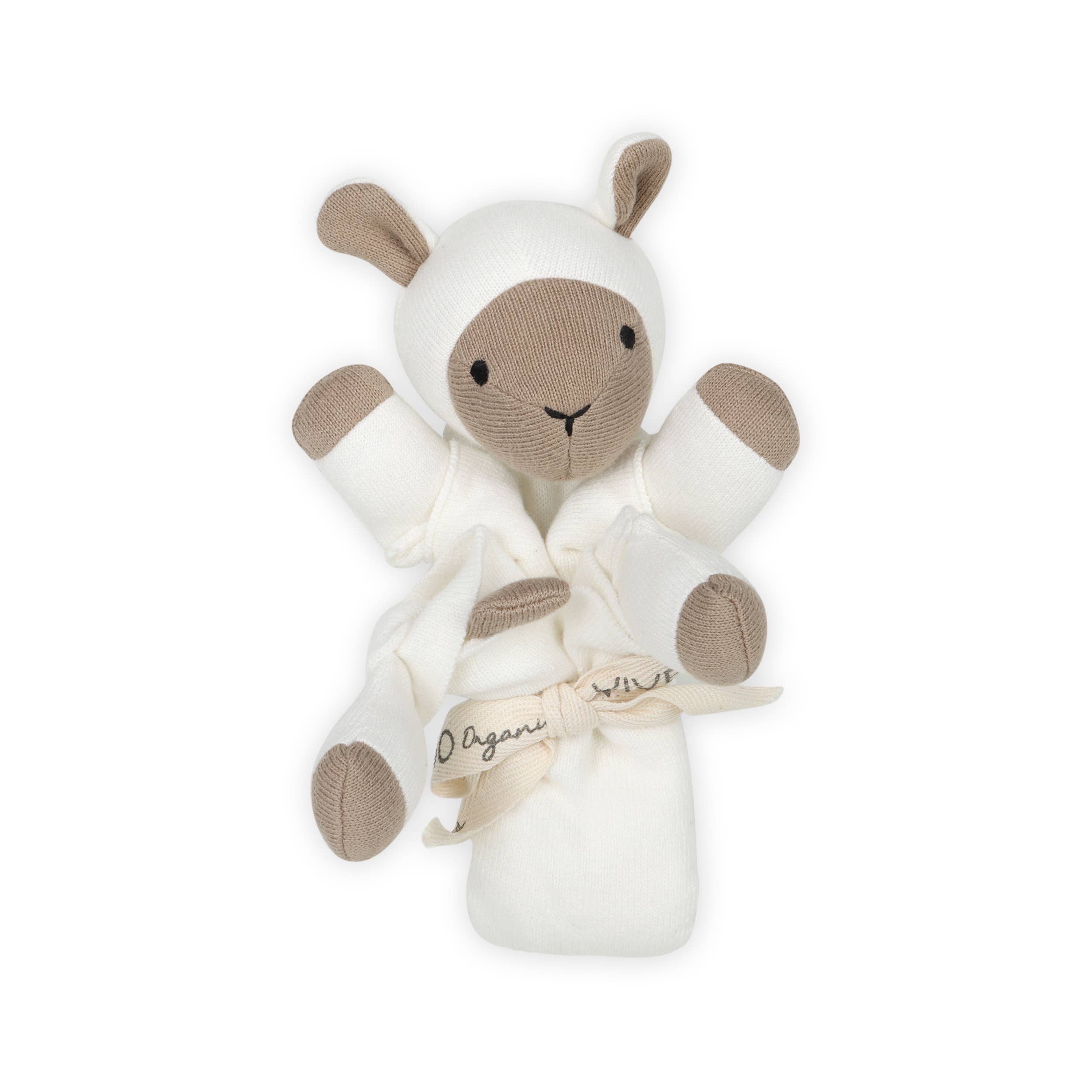 Lamb - Organic Baby Lovey Security Blanket Cuddle Cloth