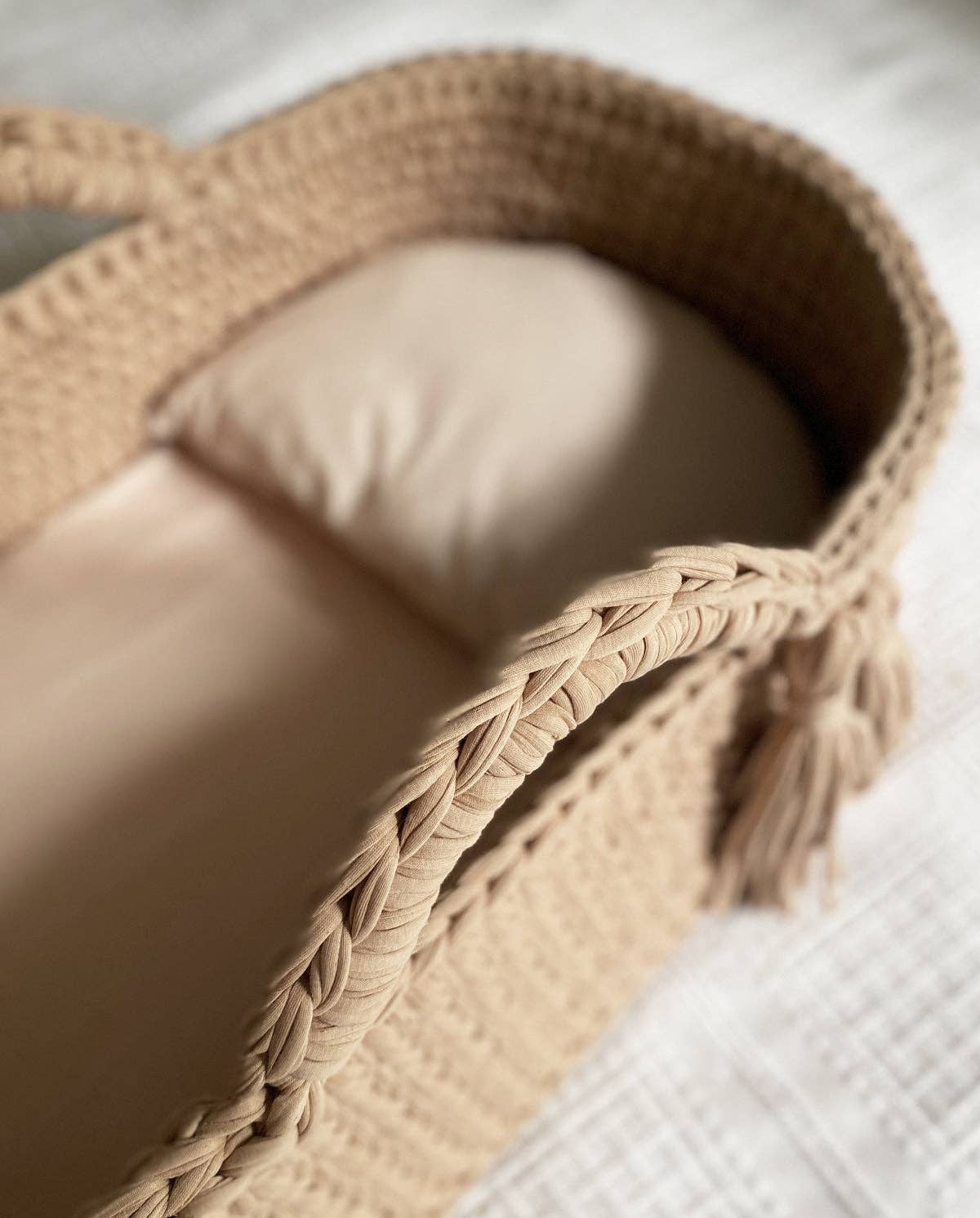 Baby Basket Bassinet - Soft Mocca