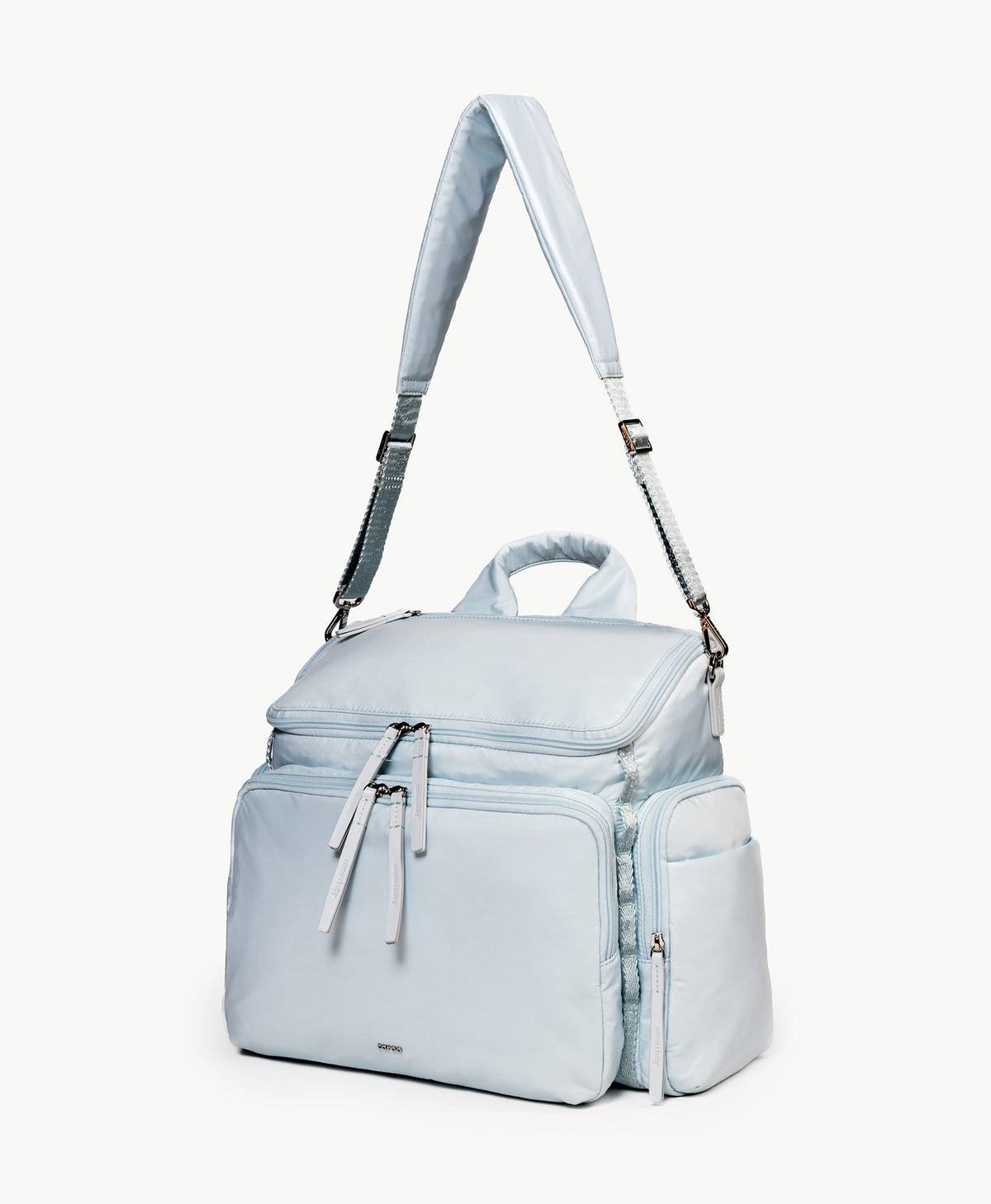 Caraa Baby Bag Large in Baby Blue with its crossbody strap