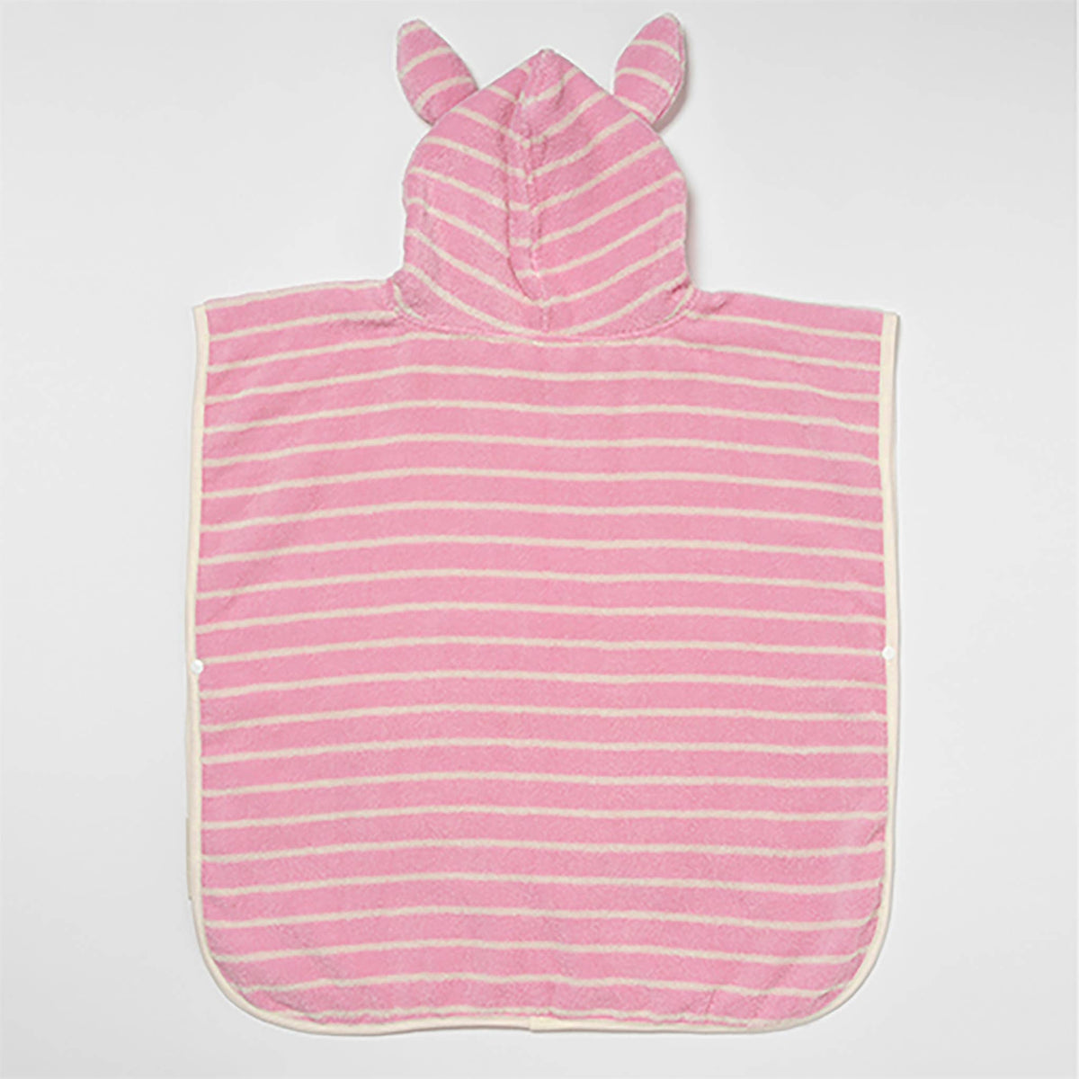 Kids Character Hooded Towel Cotton Candy Pink Stripe