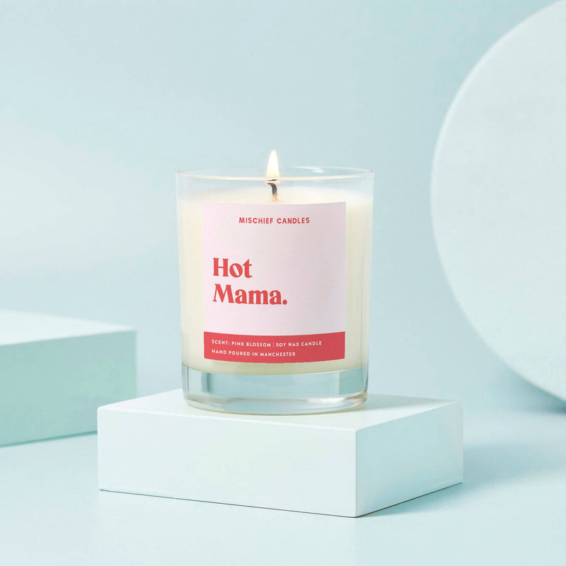 Hot Mama Candle - Clear /Pink Blossom