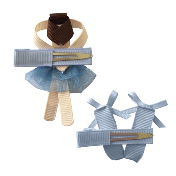GIFT SET – BALLERINA AND SHOES – ALLIGATOR CLIP – BLUEBELL