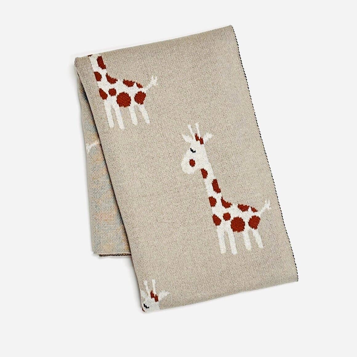 Giraffe Knit Blanket