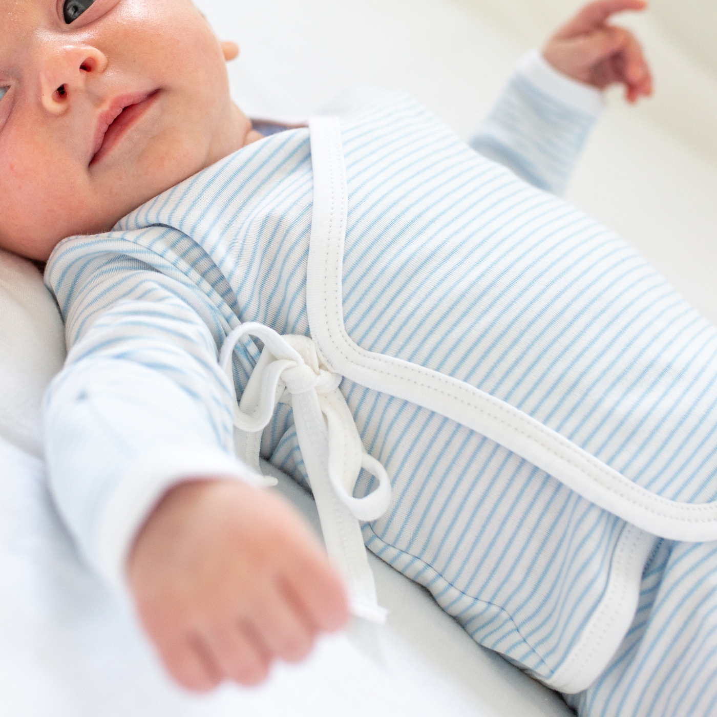Classic Stripe Take Me Home Set in Light Blue: Light blue / Pima cotton / NB