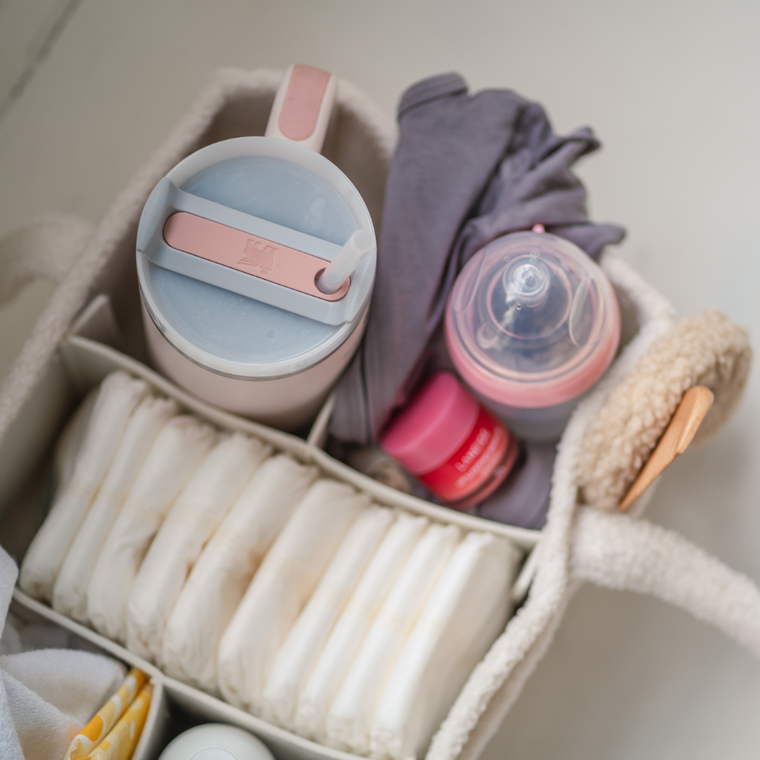 Teddy Diaper Caddy, White