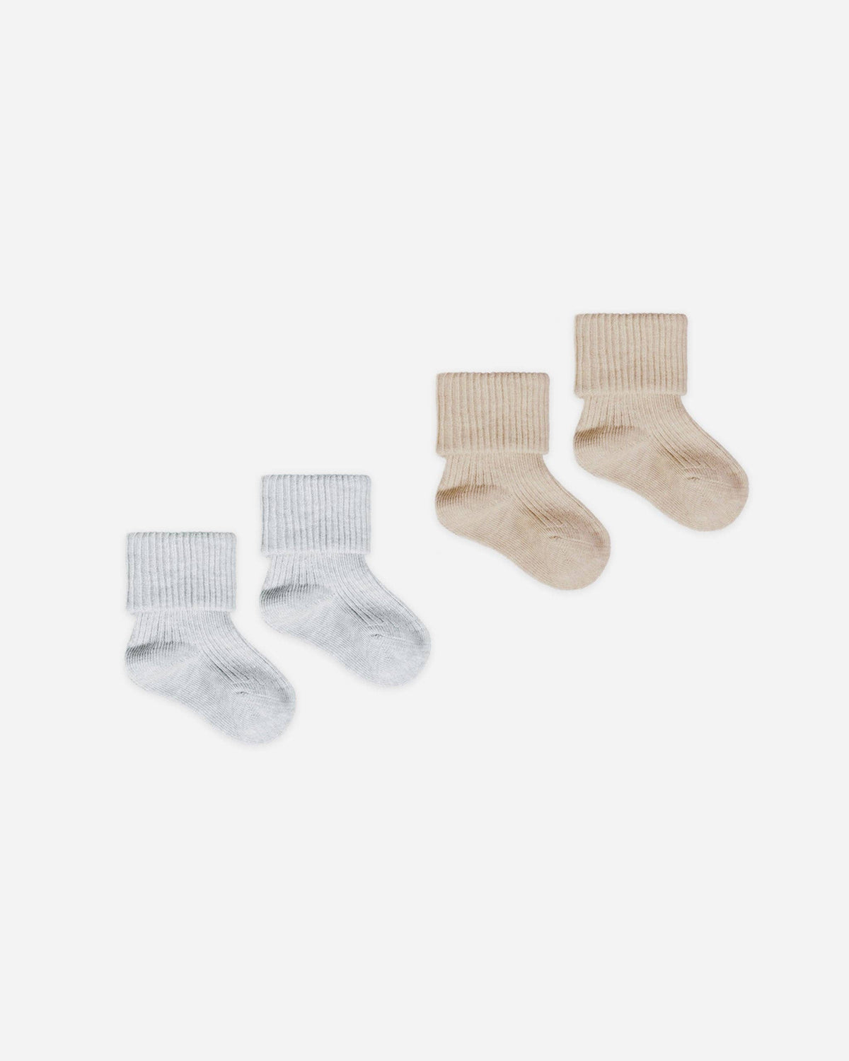 Melange Socks - Taupe, Blue