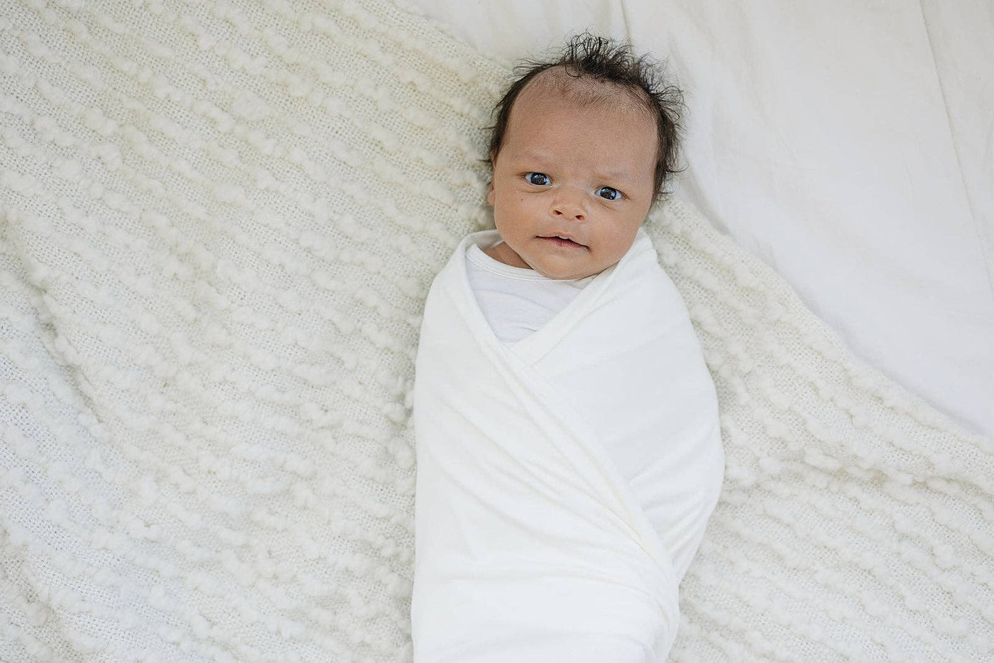 Bamboo Swaddle Blanket - Cloud White