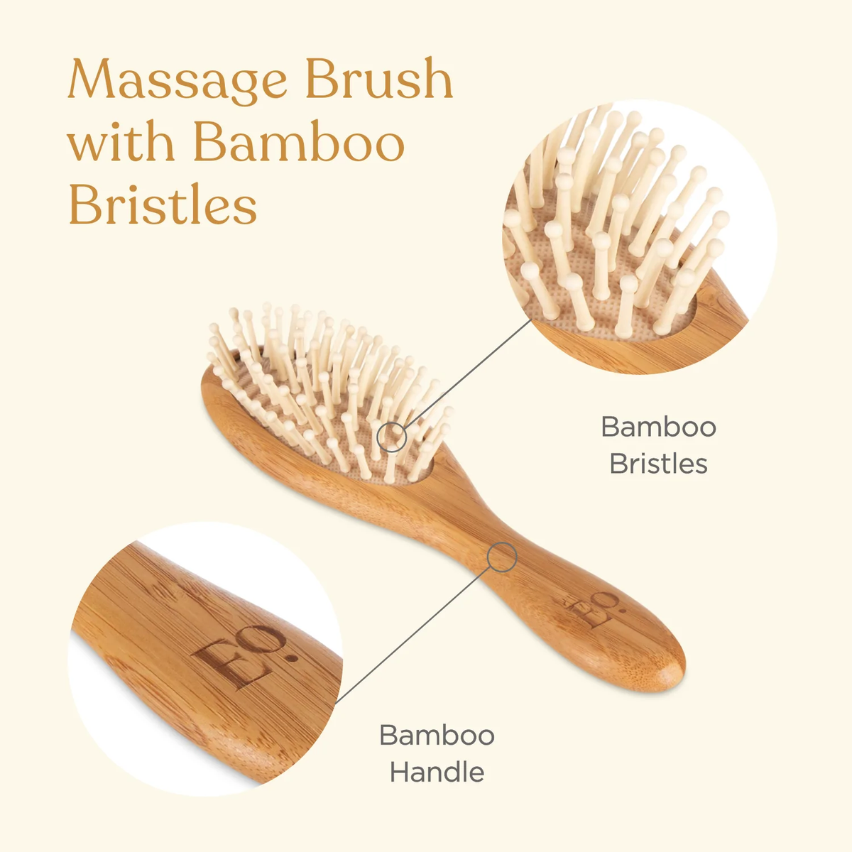 Bamboo Brush and Comb Set