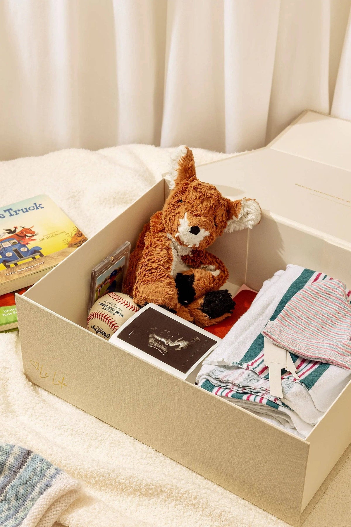 Linen Baby Keepsake Box