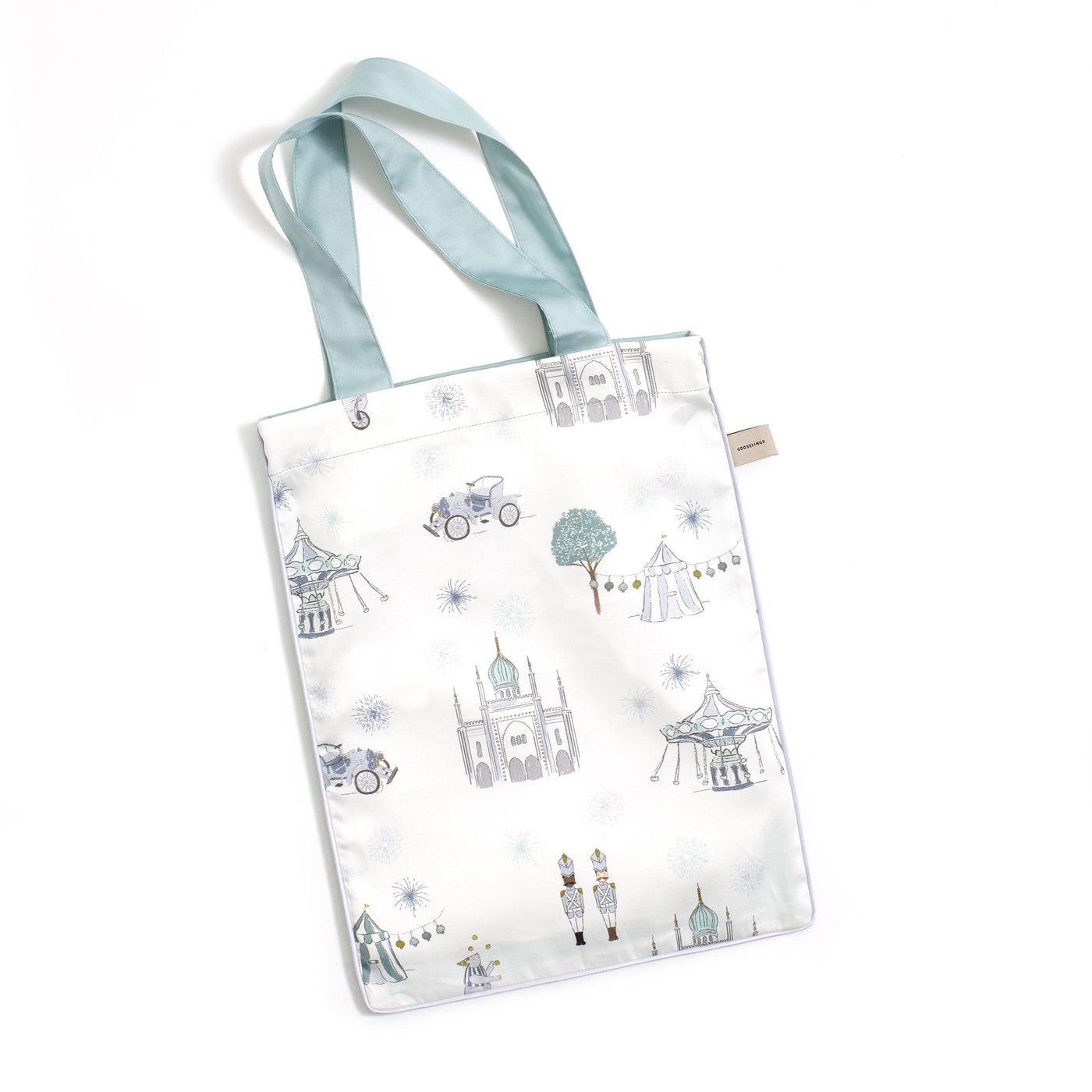 Adventures in Wonderland Crib Sheet - Aqua