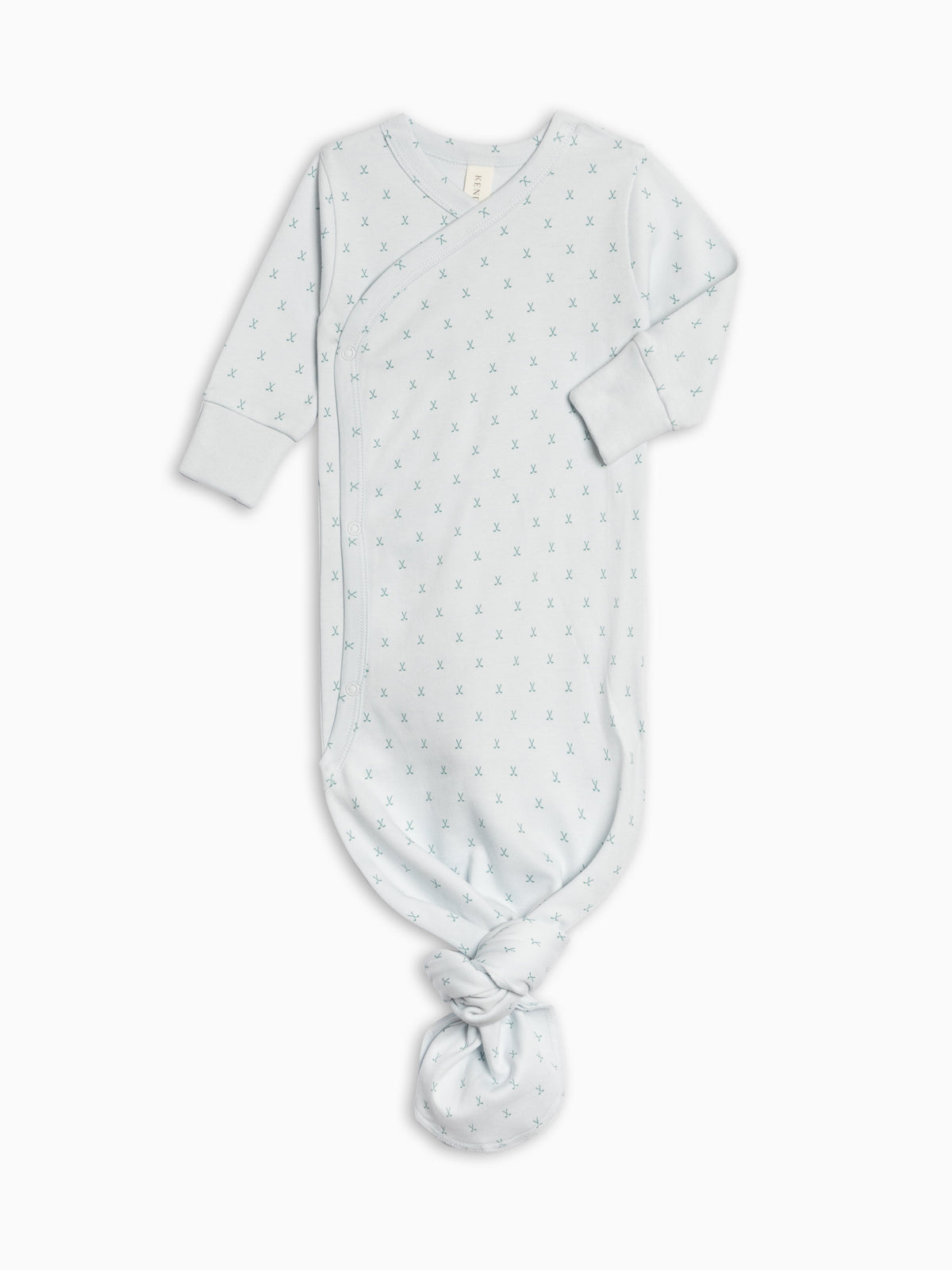 Indy Kimono Gown Tee Time Powder Laguna flat front