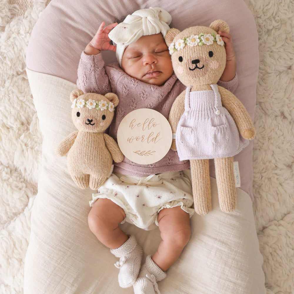 Baby Honey Bear — Ivory Floral