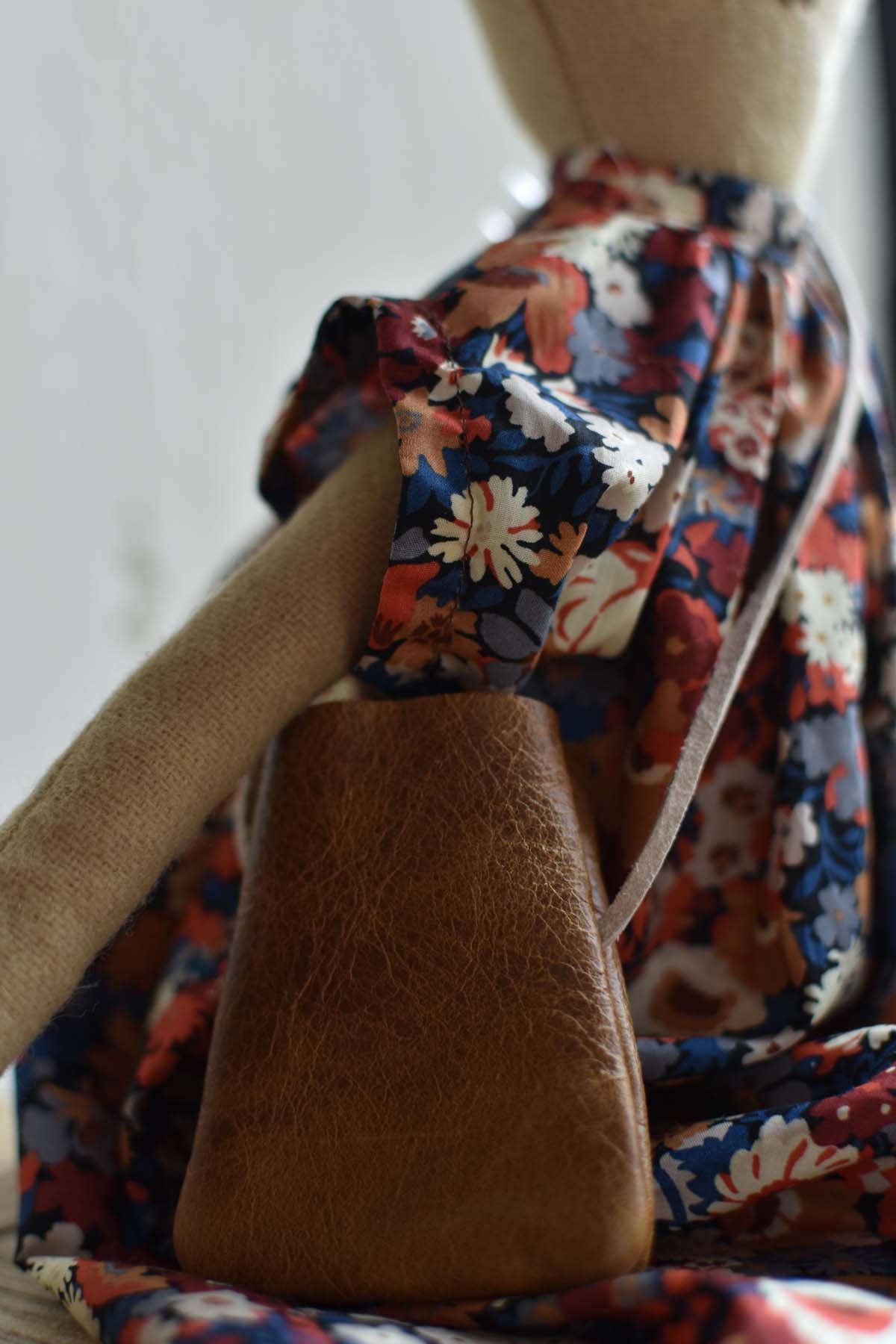 Woolgrass Farm Agatha the Bear in Liberty Floral Dress