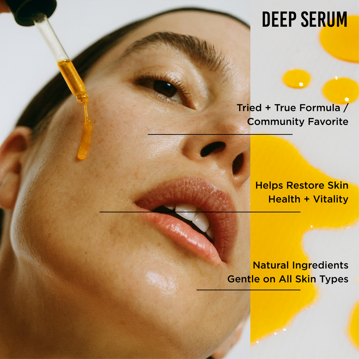 NOTO Botanics Deep Serum in an amber dropper bottle