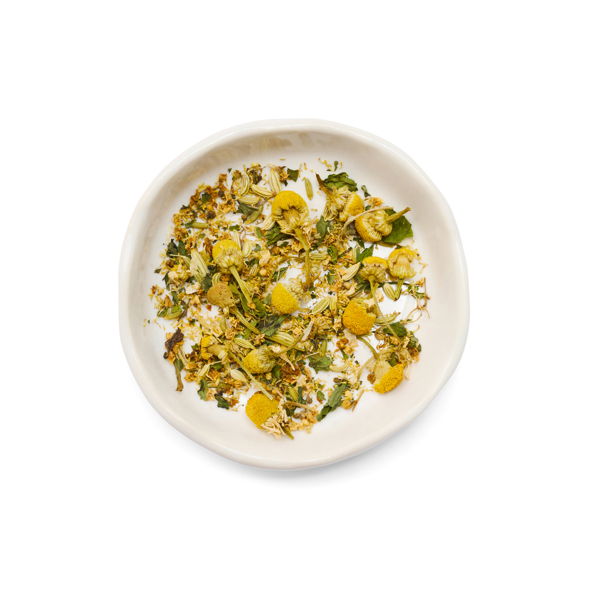 Dona The Field loose leaf herbal tea, canister and blend