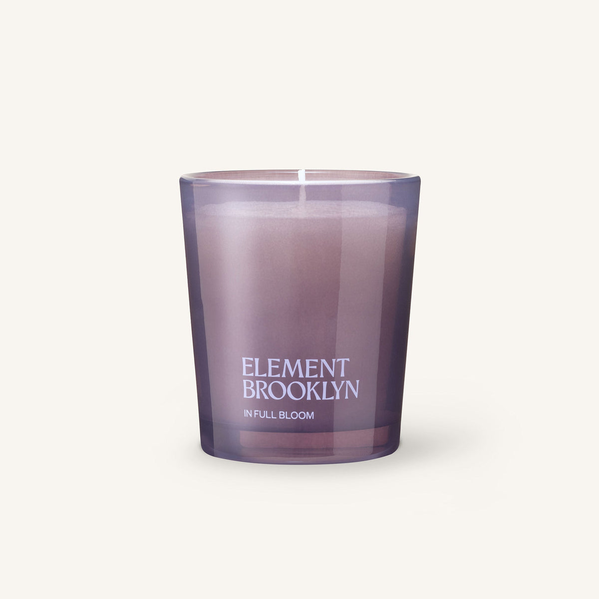 Element Brooklyn In Full Bloom Candle in lilac glass