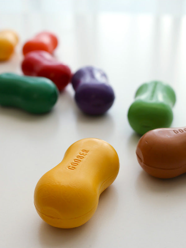 Goober peanut crayons stacked