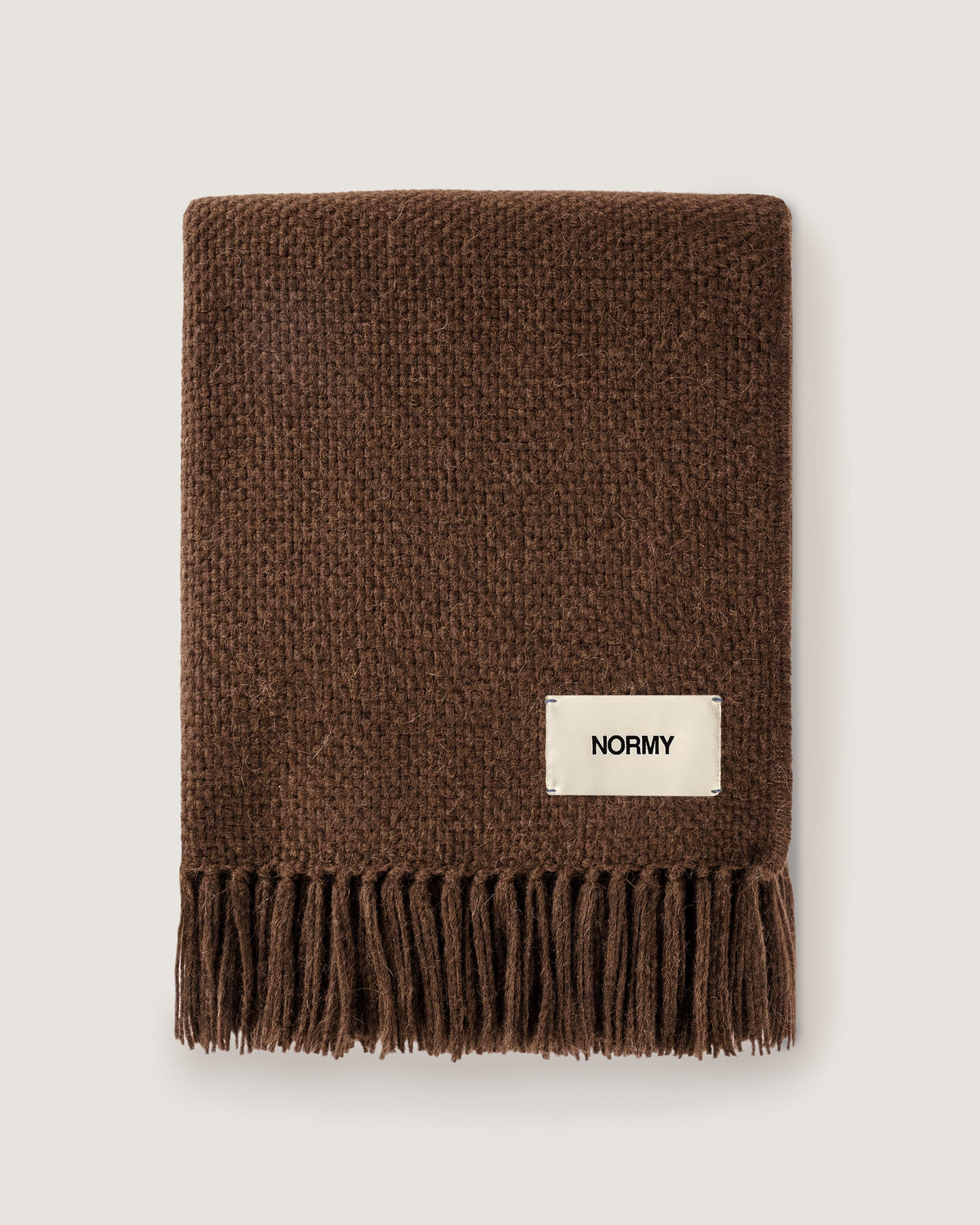 Normy Alpaca Wool Blanket in Cocoa