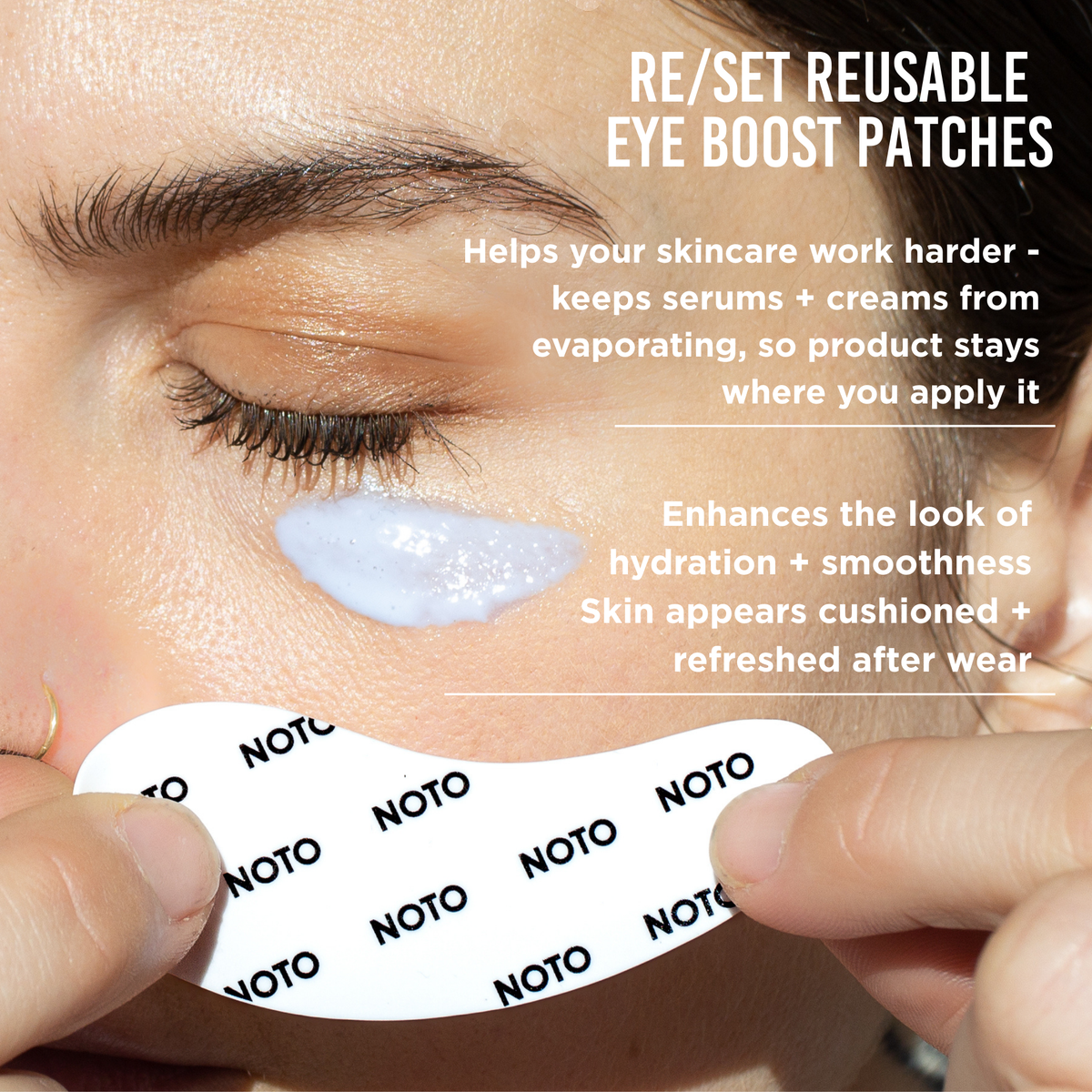 NOTO Botanics Re/Set reusable silicone eye patches