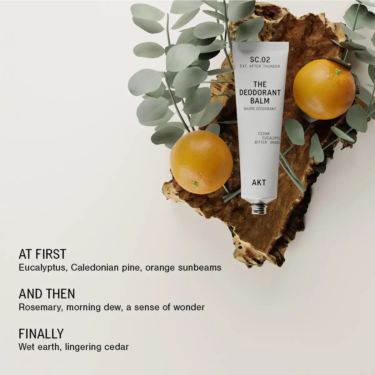 AKT Deodorant Balm SC.02 After Thunder scent notes