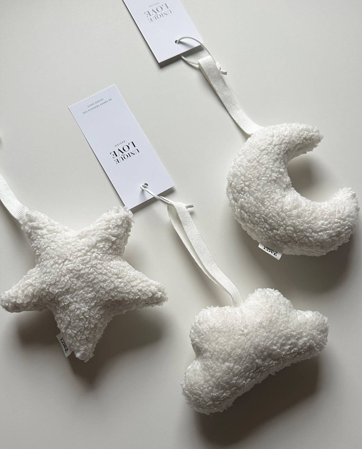 Pacifier Clip Moon - Soft White