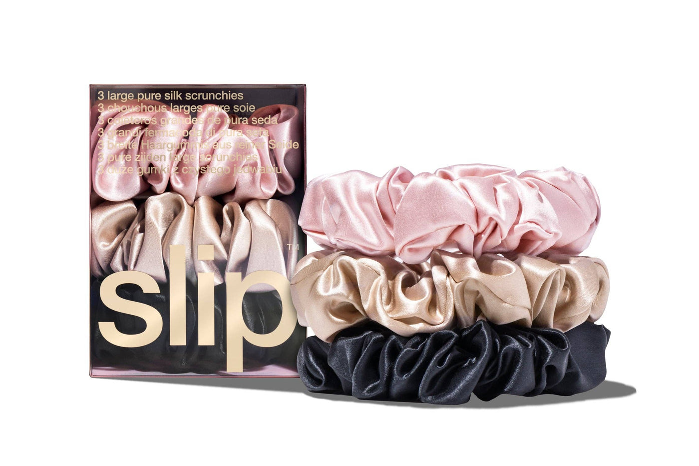 Large Silk Scrunchies - Set of Three