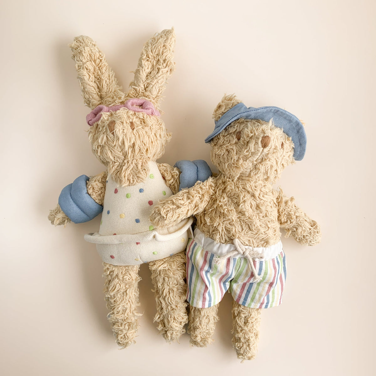 Coral Bunny, flat lay