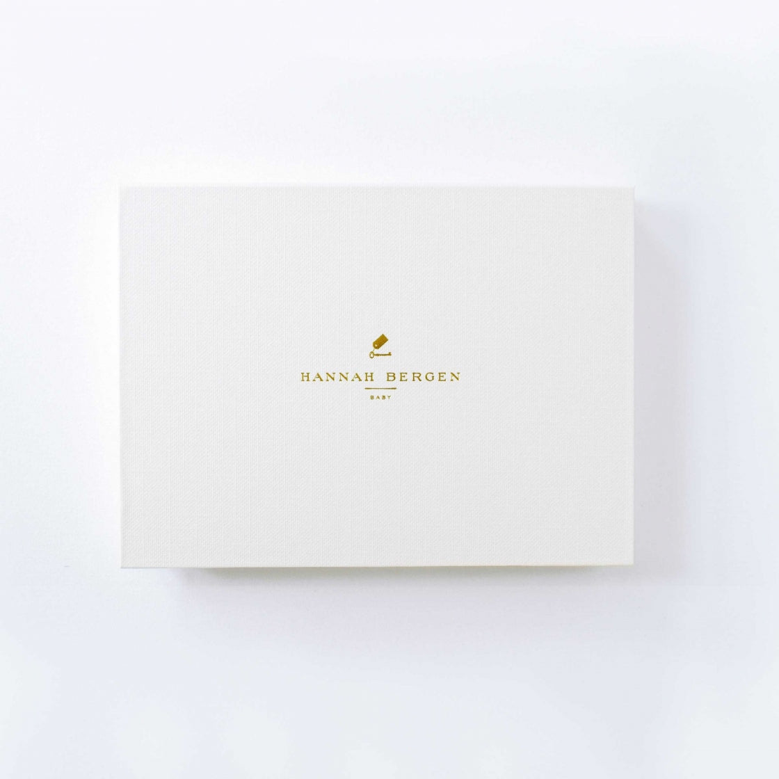 The Baby Kit box closed, with the name card in the lid