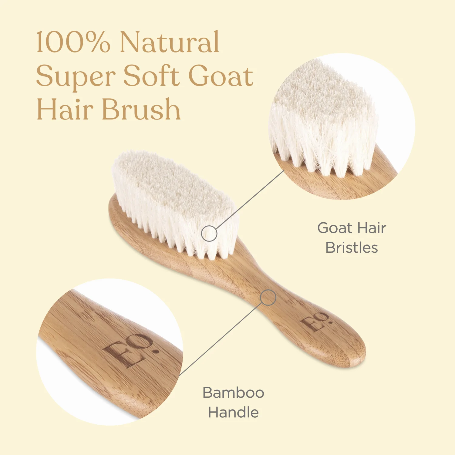 EllaOla 3-Piece Bamboo Brush & Comb Set